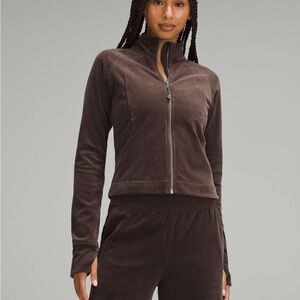 lululemon Scuba Track Jacket Velvet Cord in Espresso Brown